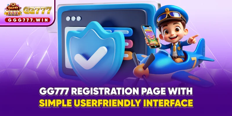 GG777 registration page with simple user-friendly interface